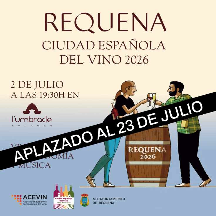 (APLAZADO AL 23 DE JULIO) Requena Ciudad Española del Vino desembarca en Valencia con una gran celebración del vino, el cava y la gastronomía en L'Umbracle